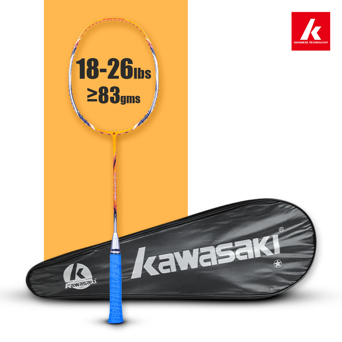 Badminton racket, Badminton racquet, durable racket, graphite racket, even balance, head heavy racket, head light racket, 3u racket, 5u racket, 6u racket, 4u racket, high tension racket, lightweight racket, Kawasaki badminton racket, unstrung racket, professional racket, beginner racket, intermediate racket, isometric racket, junior badminton racket, best badminton rackets, Shuttle bat, best smash racket. 28lbs racket, badminton racket under 1000, premium badminton racket, strung racket.