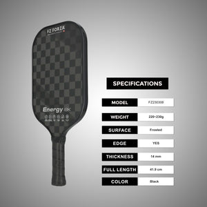 FZ230308 Energy 18K Pickleball Paddle - Black