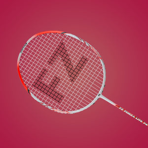 Lite 74 Strung Badminton Racket (Fiery Coral) - 6U/G5