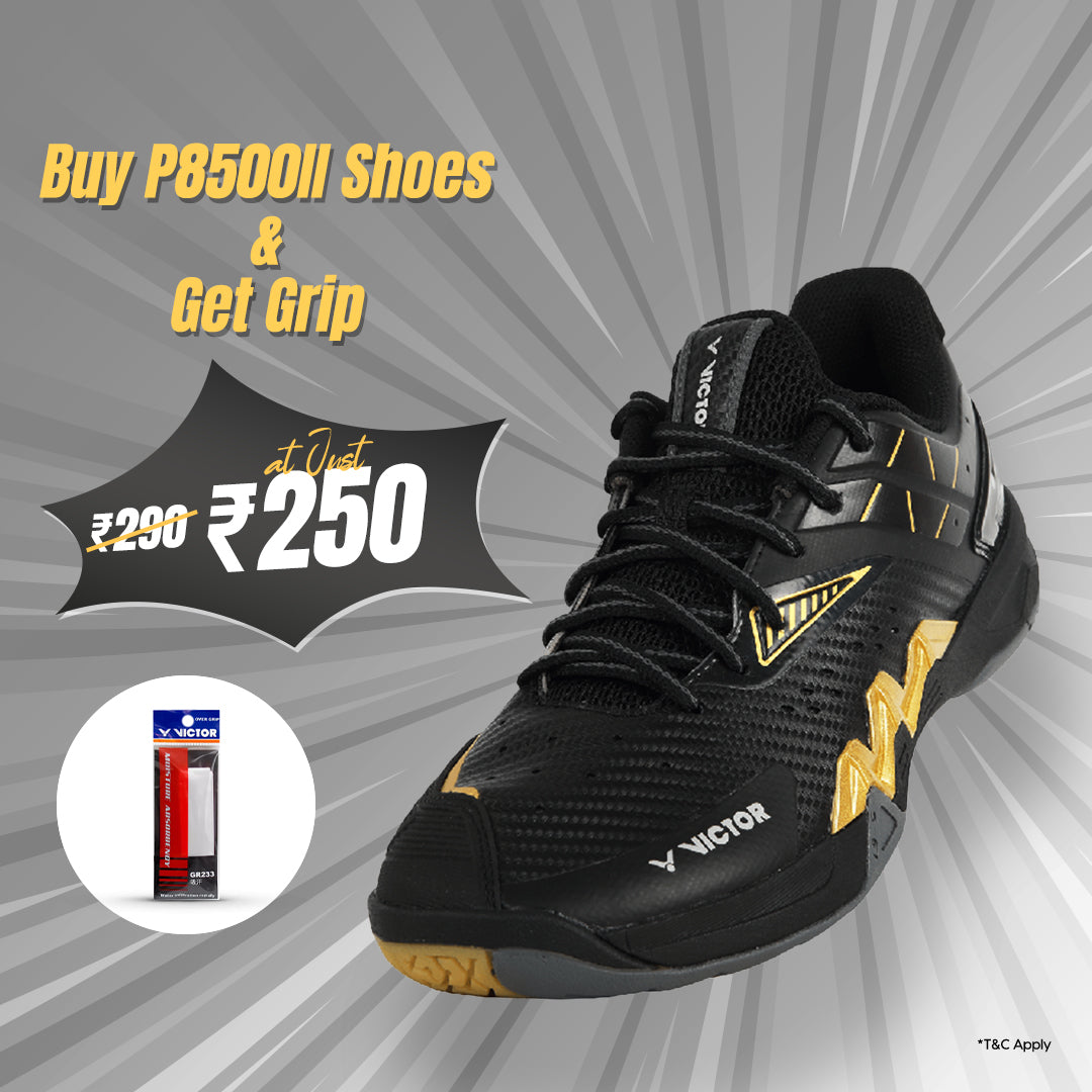 P8500II-C Support Series Professional Badminton Shoes + GR233 Grip Combo Offers