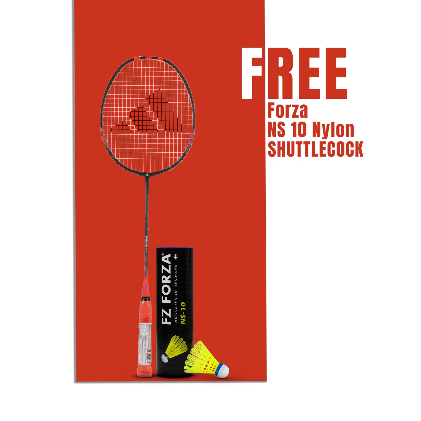 Spieler P09 Strung Badminton Racket (Black) - 4U/G5 - Get Nylon Shuttlecock Absolutely free