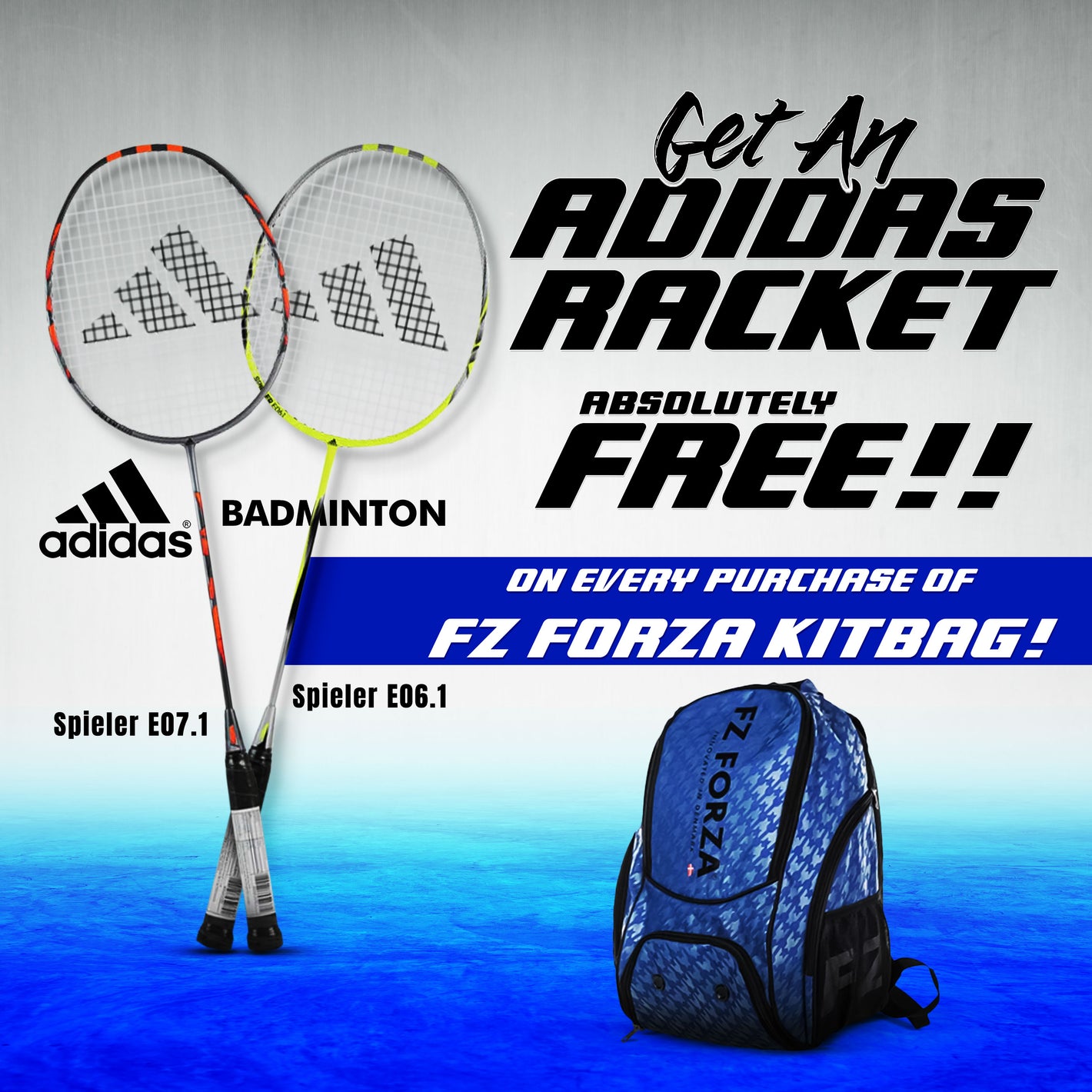 Lennon Backpack (Estate Blue) + FREE Adidas Racket