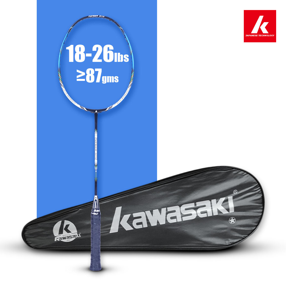 Badminton racket, Badminton racquet, durable racket, graphite racket, even balance, head heavy racket, head light racket, 3u racket, 5u racket, 6u racket, 4u racket, high tension racket, lightweight racket, Kawasaki badminton racket, unstrung racket, professional racket, beginner racket, intermediate racket, isometric racket, junior badminton racket, best badminton rackets, Shuttle bat, best smash racket. 28lbs racket, badminton racket under 1000, premium badminton racket, strung racket.