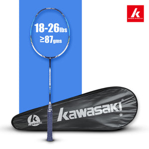 Badminton racket, Badminton racquet, durable racket, graphite racket, even balance, head heavy racket, head light racket, 3u racket, 5u racket, 6u racket, 4u racket, high tension racket, lightweight racket, Kawasaki badminton racket, unstrung racket, professional racket, beginner racket, intermediate racket, isometric racket, junior badminton racket, best badminton rackets, Shuttle bat, best smash racket. 28lbs racket, badminton racket under 1000, premium badminton racket, strung racket.