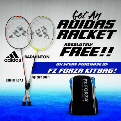 Play Line Backpack (Black) + FREE Adidas Racket