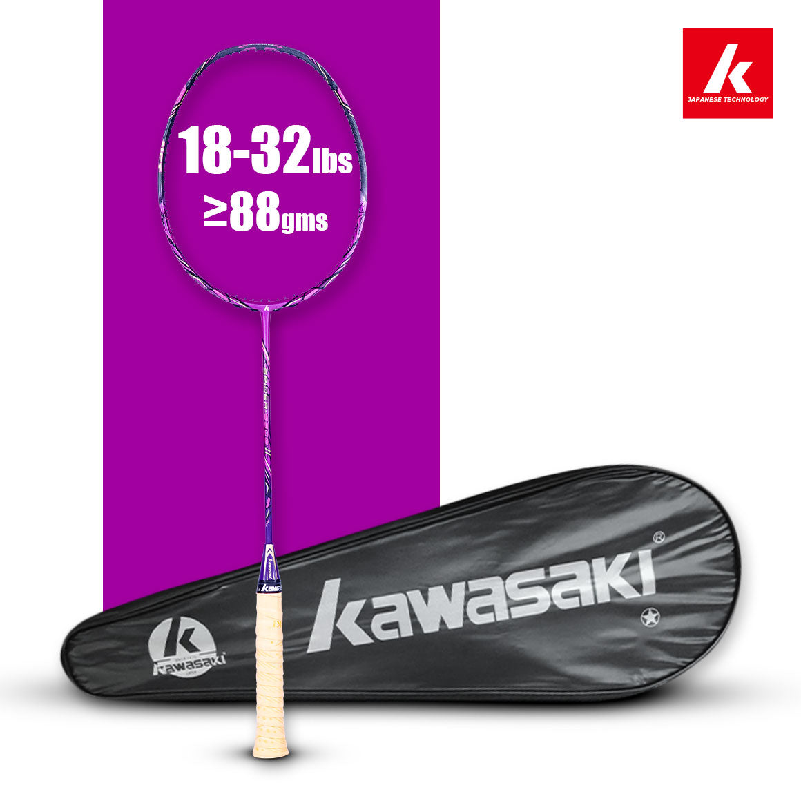 Badminton racket, Badminton racquet, durable racket, graphite racket, even balance, head heavy racket, head light racket, 3u racket, 5u racket, 6u racket, 4u racket, high tension racket, lightweight racket, Kawasaki badminton racket, unstrung racket, professional racket, beginner racket, intermediate racket, isometric racket, junior badminton racket, best badminton rackets, Shuttle bat, best smash racket. 28lbs racket, badminton racket under 1000, premium badminton racket, strung racket.